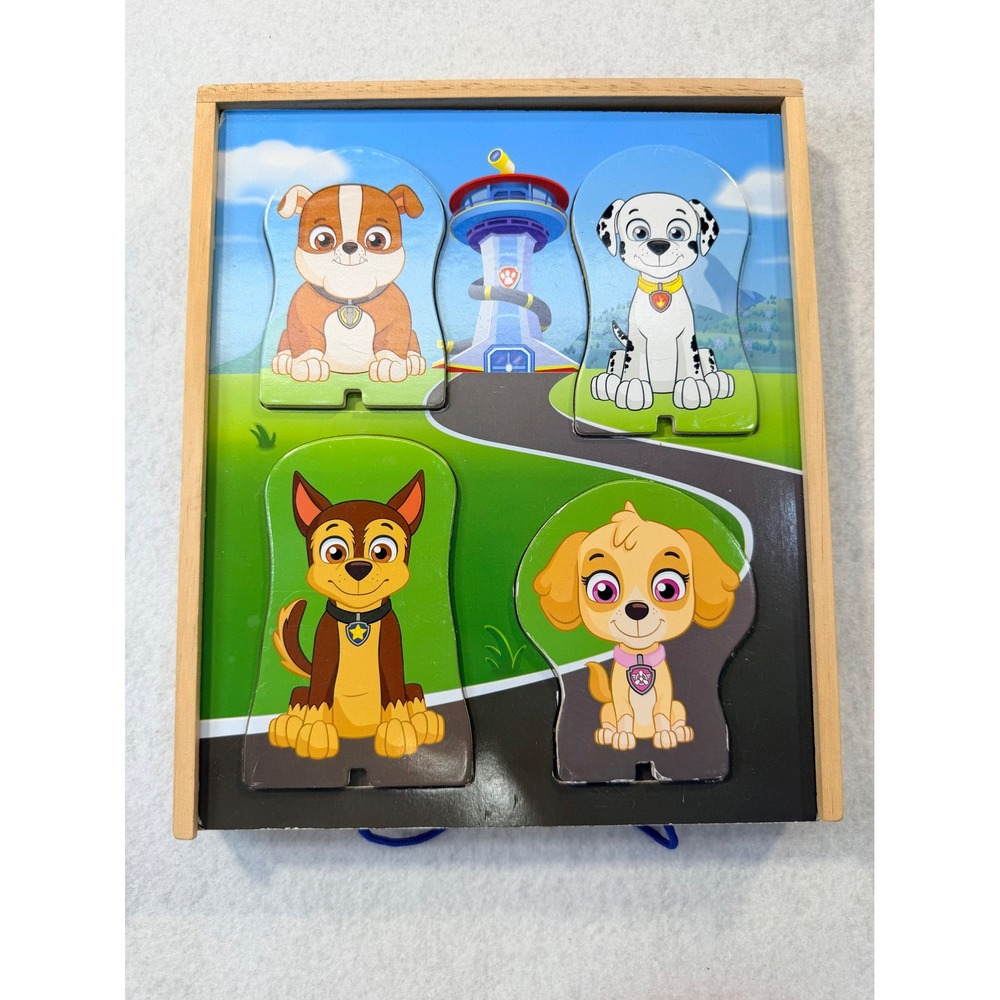 Paw Patrol Wooden Magnetic Dress Up Set Chase Marshall Rubble Skye 40+ Pieces